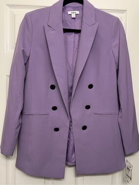 NWT Bar III Lavender Open Double-Breasted Blazer - Small